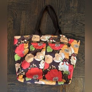 LeSportsac Floral Print Nylon Tote Bag